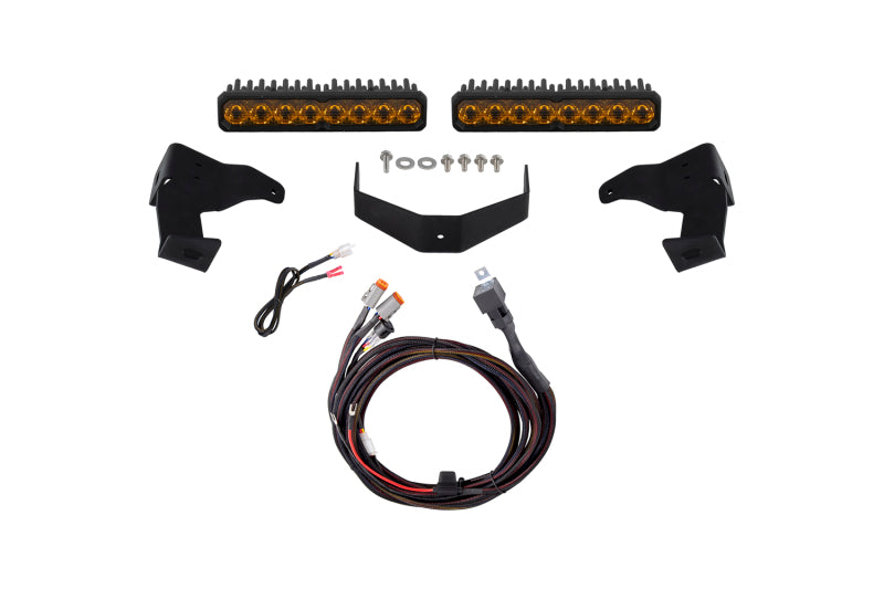 Diode Dynamics 2024-2026 Toyota Tacoma Stealth Lightbar SS10 Pro Yellow Driving 3000K