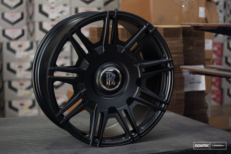 Vossen x Novitec SP2 24x10 - 5x112 BP - ET25 - Satin Black Rolls-Royce Cullinan/Phantom Front Wheel