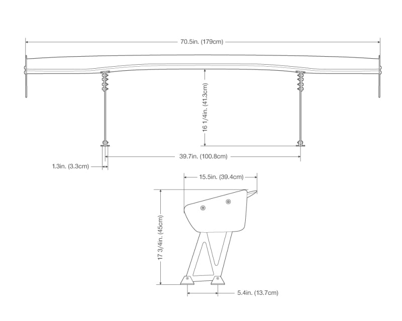 Seibon Universal (70.5in Wide) GT Carbon Fiber Rear Spoiler