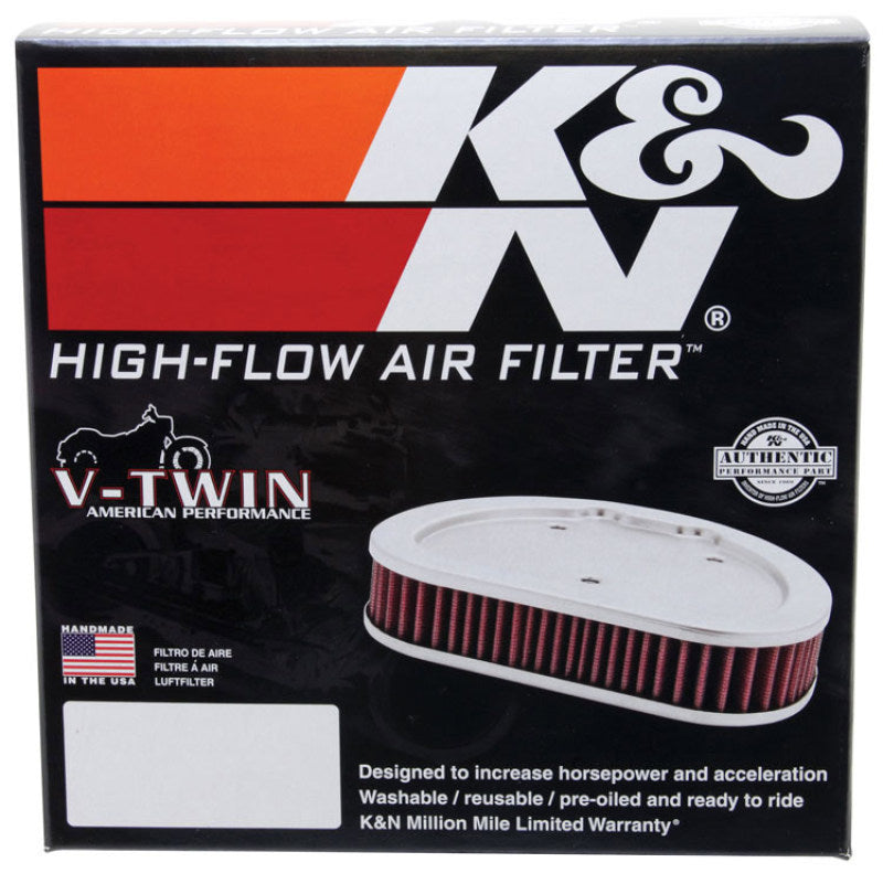 K&N Replacement Air Filter 7.125in L x 5.688in W x 1.625in H for Harley-Davidson