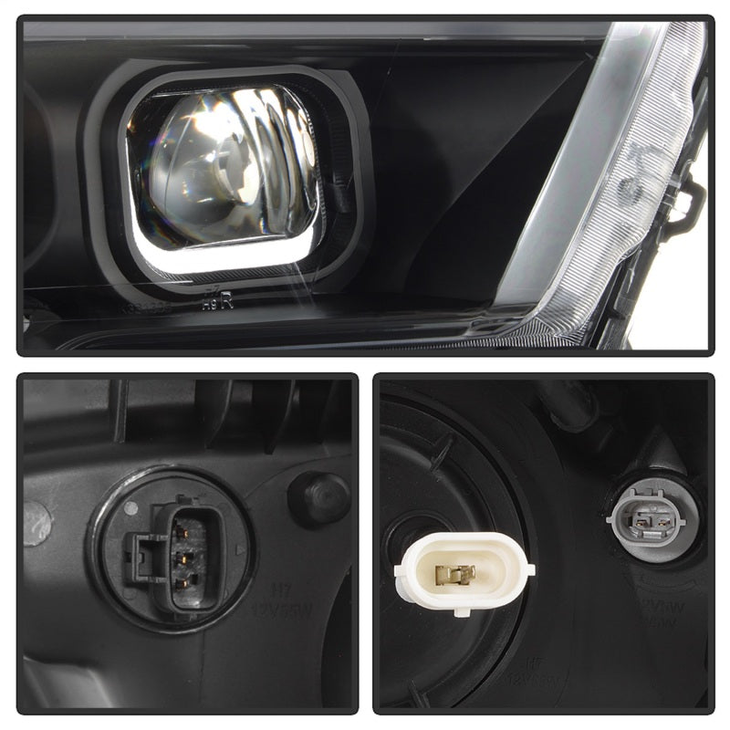 xTune 16-18 Toyota Tacoma SR/SR5 DRL Projector Headlights w/Turn Signal - Blk (PRO-JH-TTA16-SR-BK)