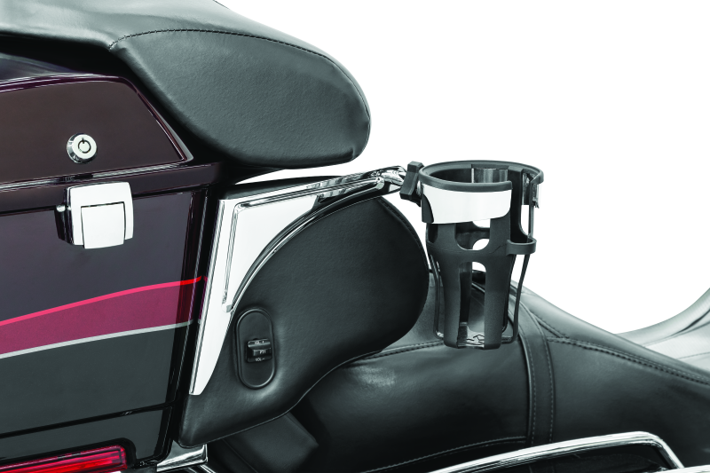 Kuryakyn Reflex Drink Holder Right Side HD Touring Passenger Mount 96-13 Chrome