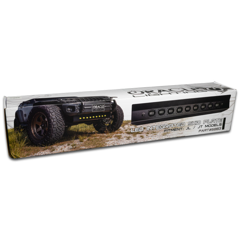 ORACLE Lighting 2019+ Jeep Wrangler JL Skid Plate w/ Integrated LED Emitters - Clear