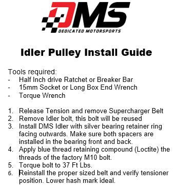 DMS 100mm LSA LS9 Supercharger Idler Pulley
