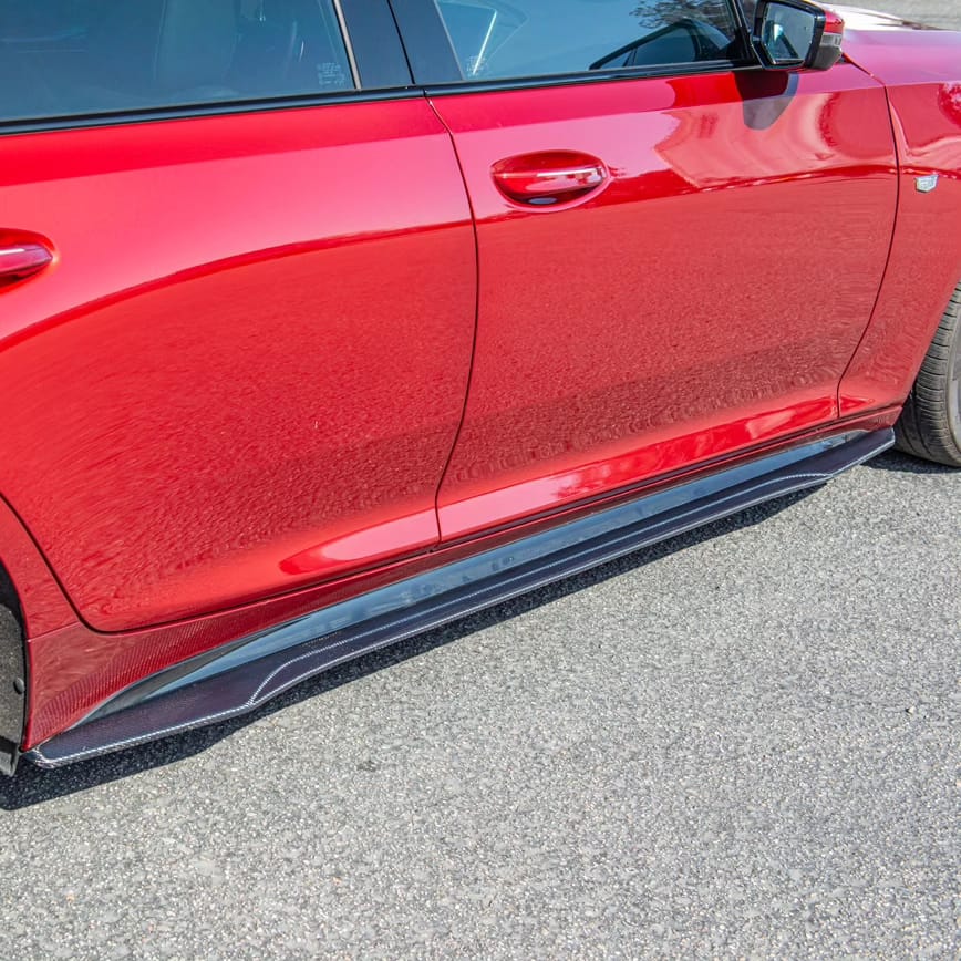 2020-Present Cadillac CT5 Sport & CT5-V | CARBON FIBER SDP Performance Style Side Skirts Rocker Panels Ground Effects