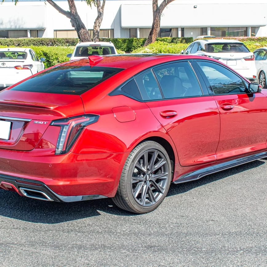 2020-Present Cadillac CT5 Sport & CT5-V | CARBON FIBER SDP Performance Style Side Skirts Rocker Panels Ground Effects