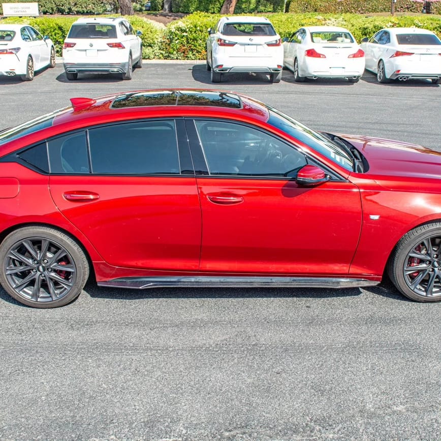 2020-Present Cadillac CT5 Sport & CT5-V | CARBON FIBER SDP Performance Style Side Skirts Rocker Panels Ground Effects