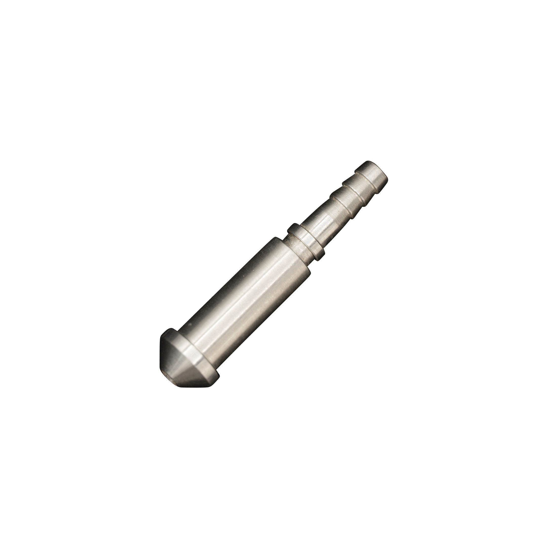 Flo Supply 3AN Convex Male Stainless Crimped Hose End - 25.8mm Long