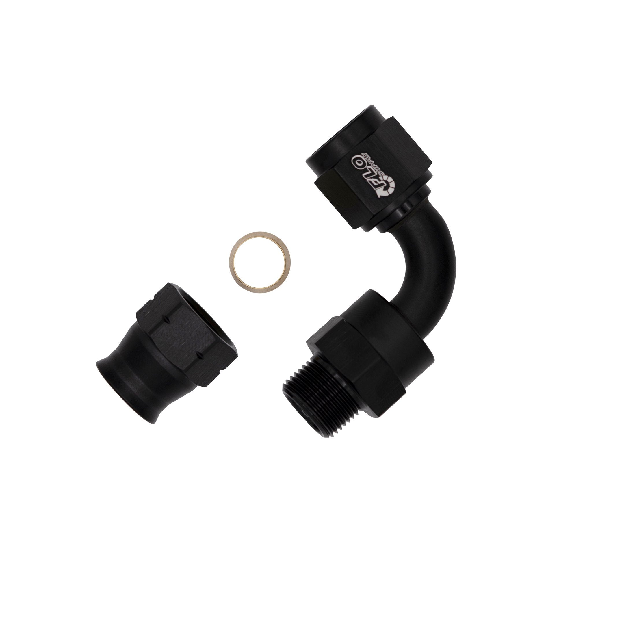 Flo Supply 3/8" Tube 90 Degree to 6AN Female Adapter