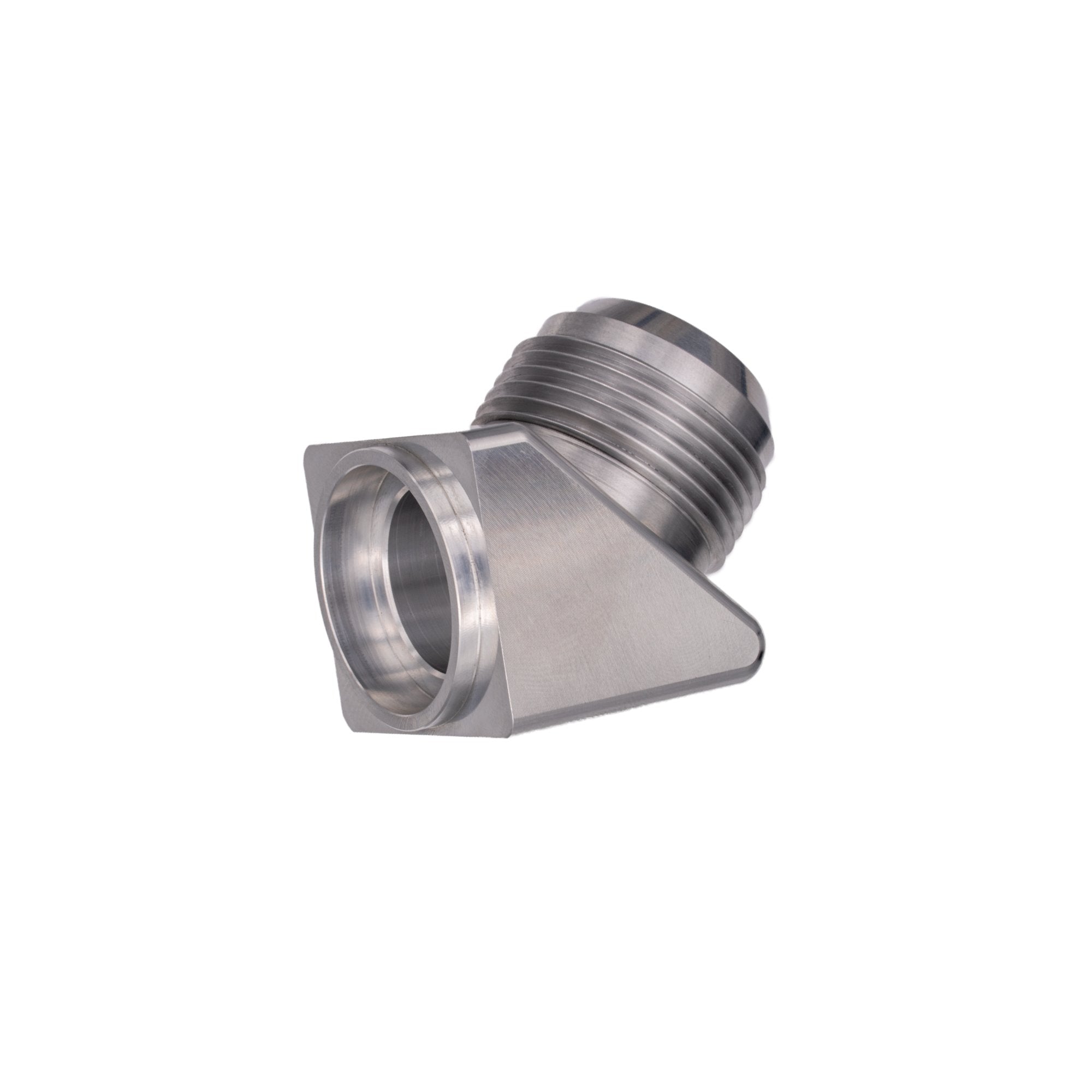 Flo Supply 16AN 45 Degree Weld On Aluminum Bung - 1" Weld In Tube Insert