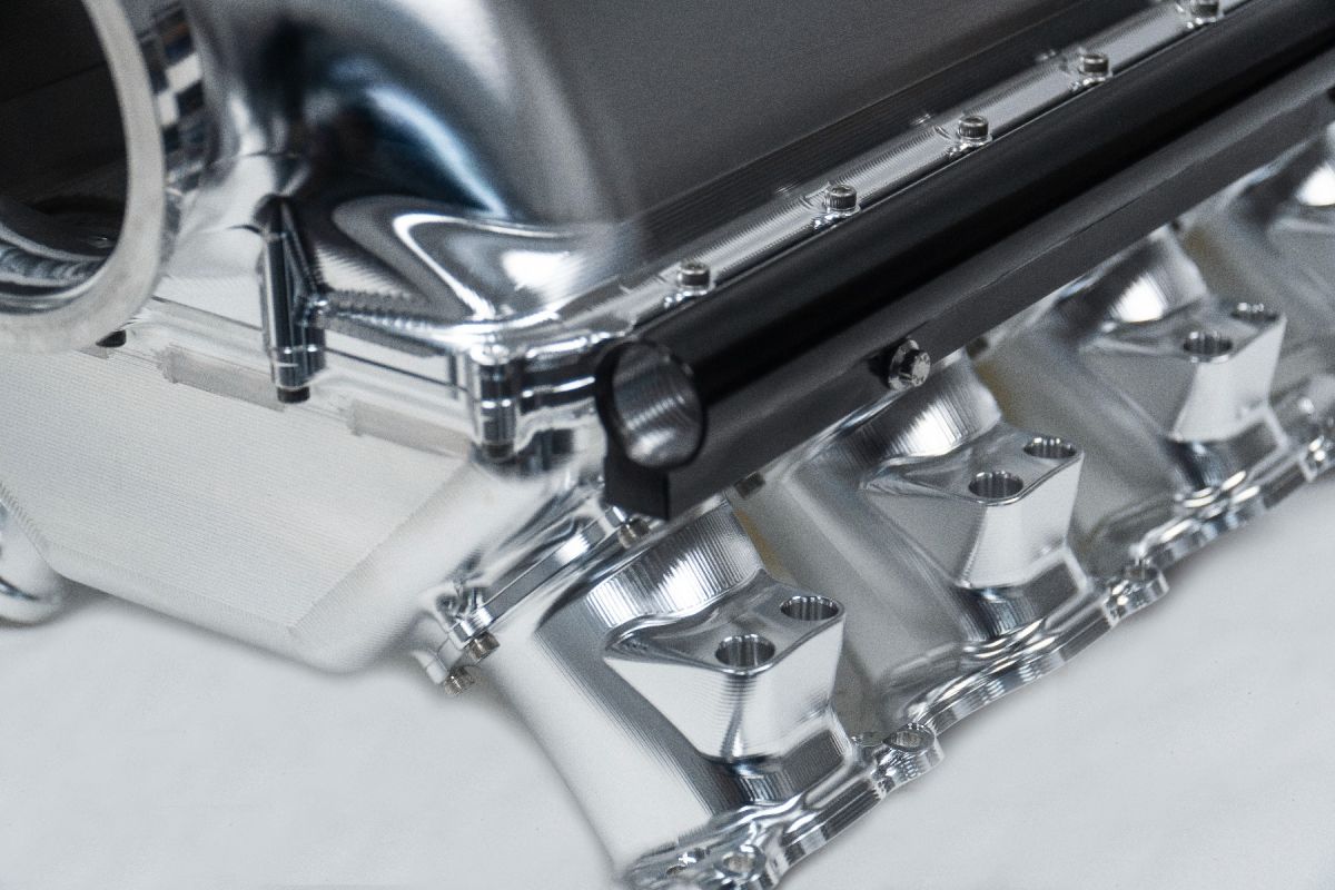 CUSTOM CANTED VALVE LME RACING 2400HP BILLET INTAKE - Natural Finish