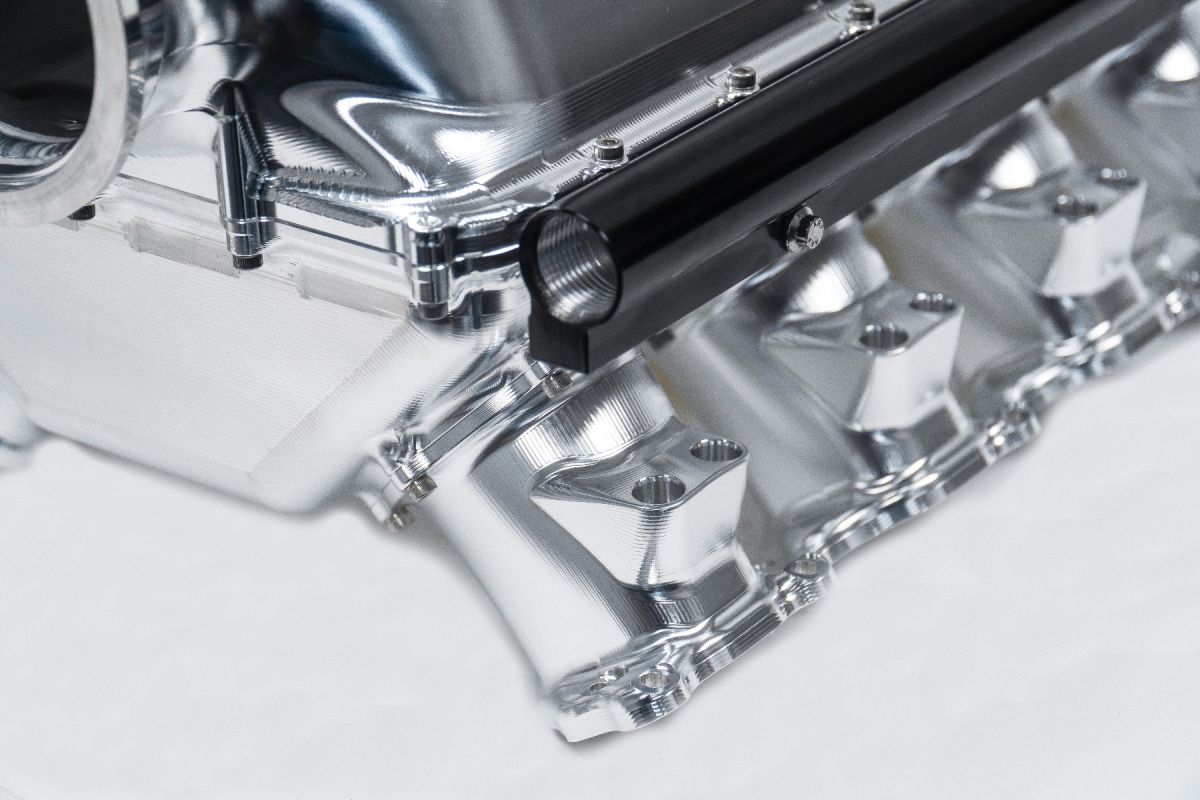 CUSTOM CANTED VALVE LME RACING 2400HP BILLET INTAKE - Natural Finish