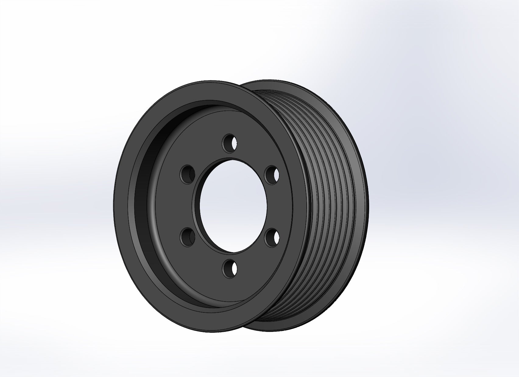 3.25" 8 Rib ZPE GripTec® 2pc Vortech YSi/JT/V3 L3 Black Pulley Only