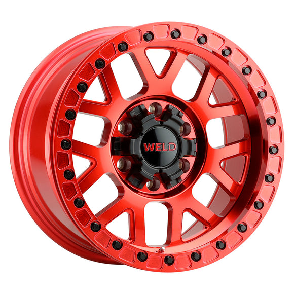 17x9 Cinch Bead Lock 6x135 6x139.7 ET-12 BS4.50 Candy RED / RED Ring 106.1