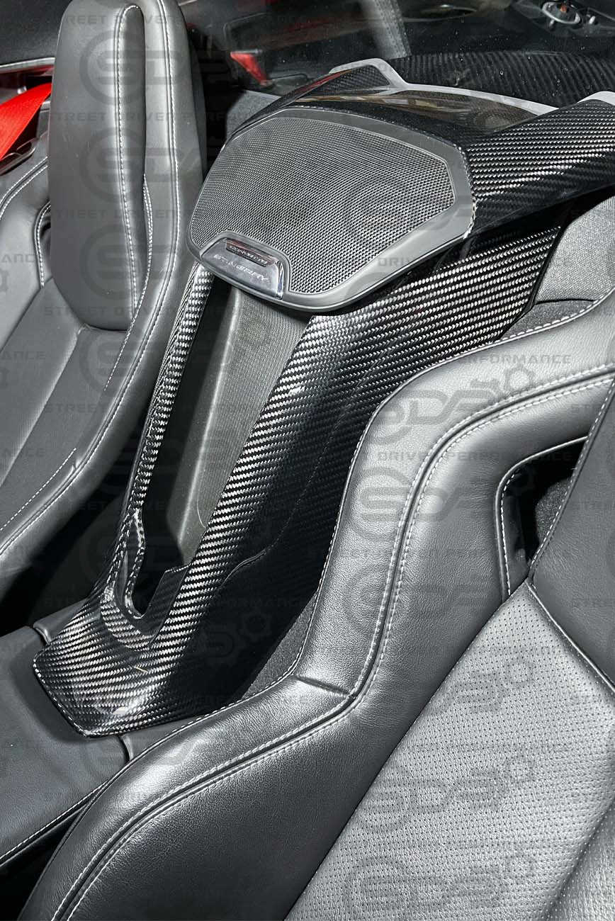 2020+ Corvette C8 Coupe CARBON FIBER Interior Waterfall Upper Speaker Grille
