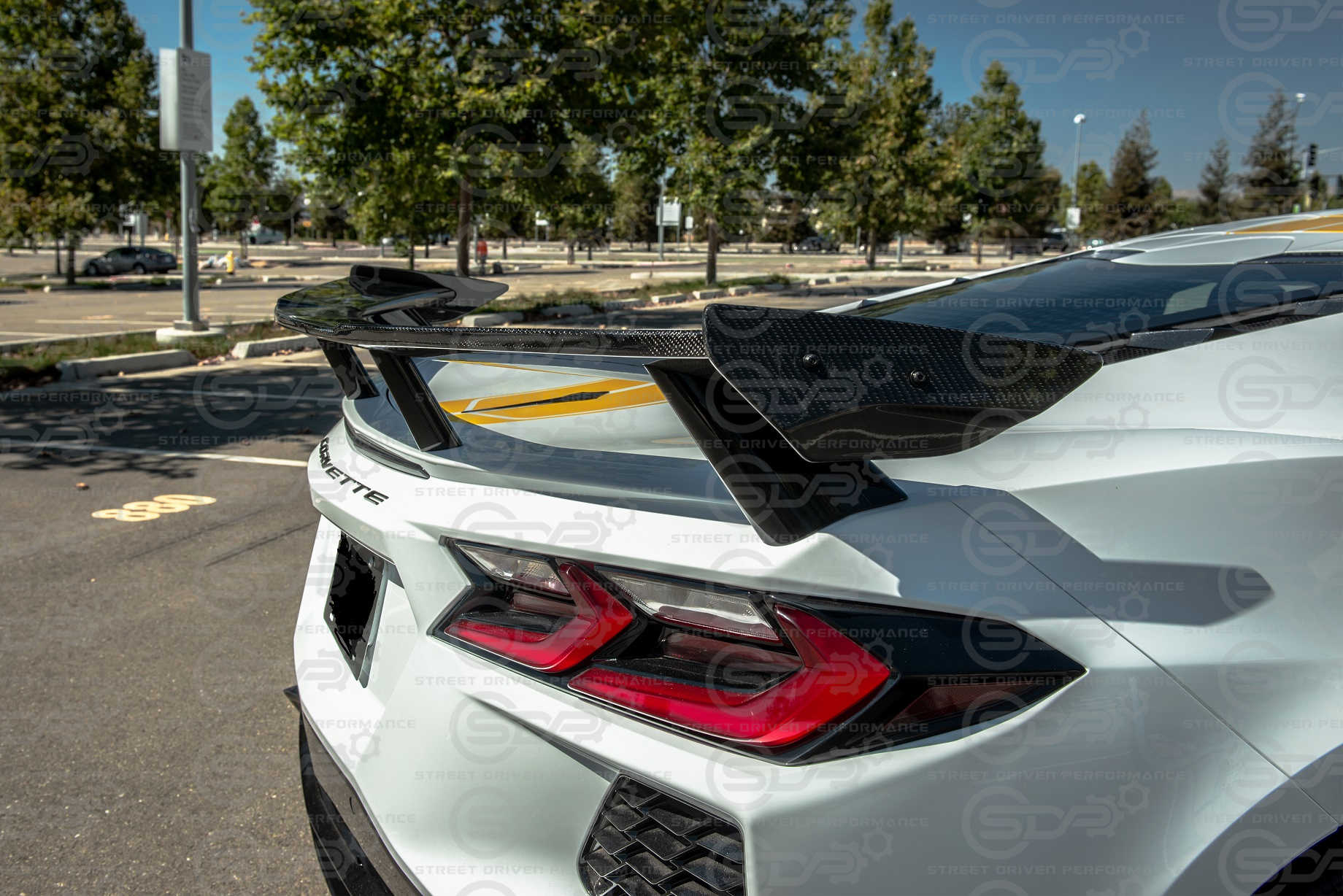 2020+ Corvette C8 | GM Factory Style CARBON FIBER Rear Spoiler Side Winglets