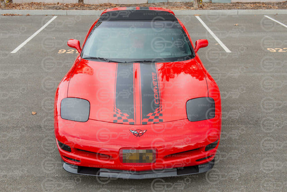 1997-2004 Corvette C5 | Factory Style CARBON FIBER Front Headlight Covers