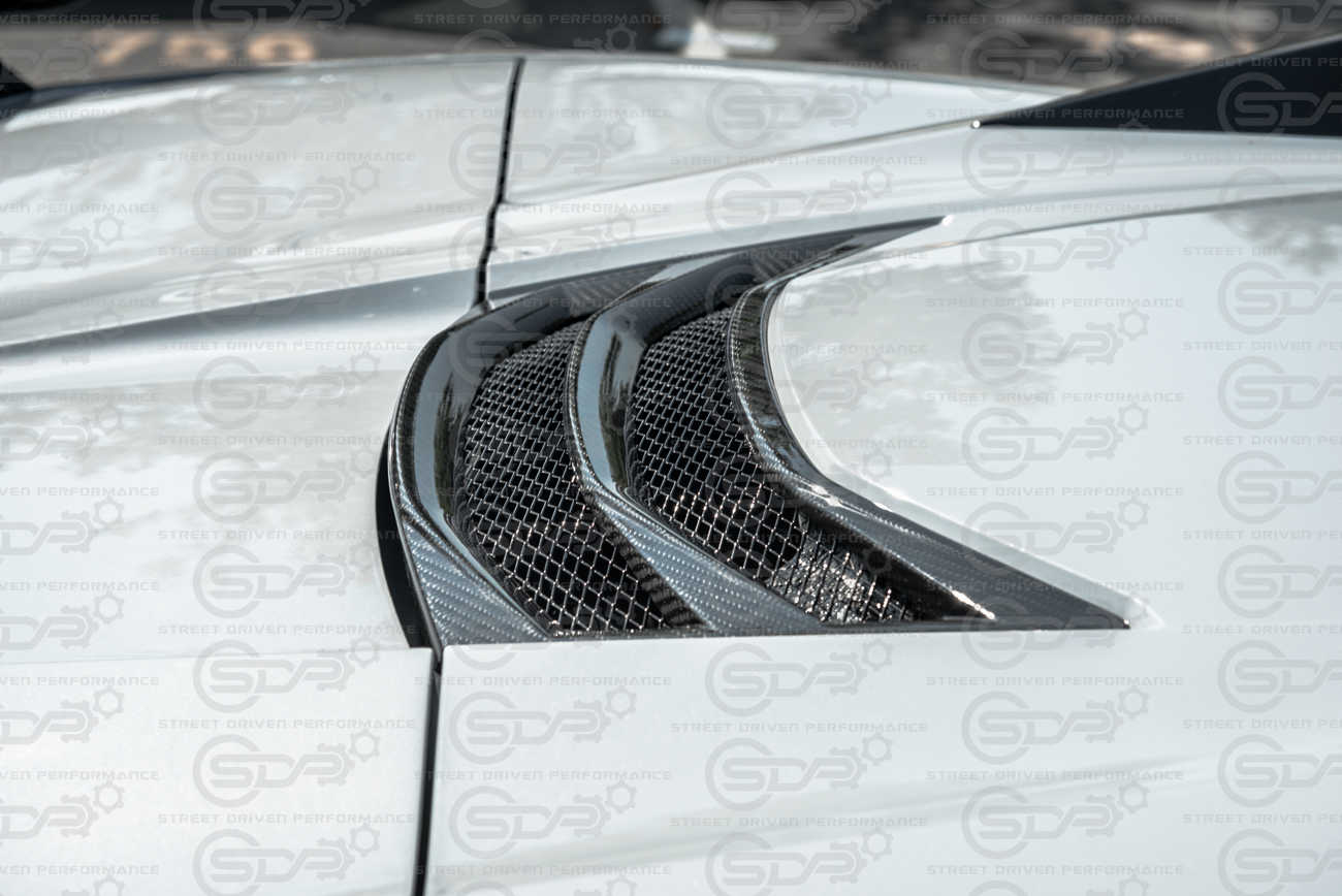 2020+ Corvette C8 Convertible |  GM Factory Style CARBON FIBER Rear Hatch Vent