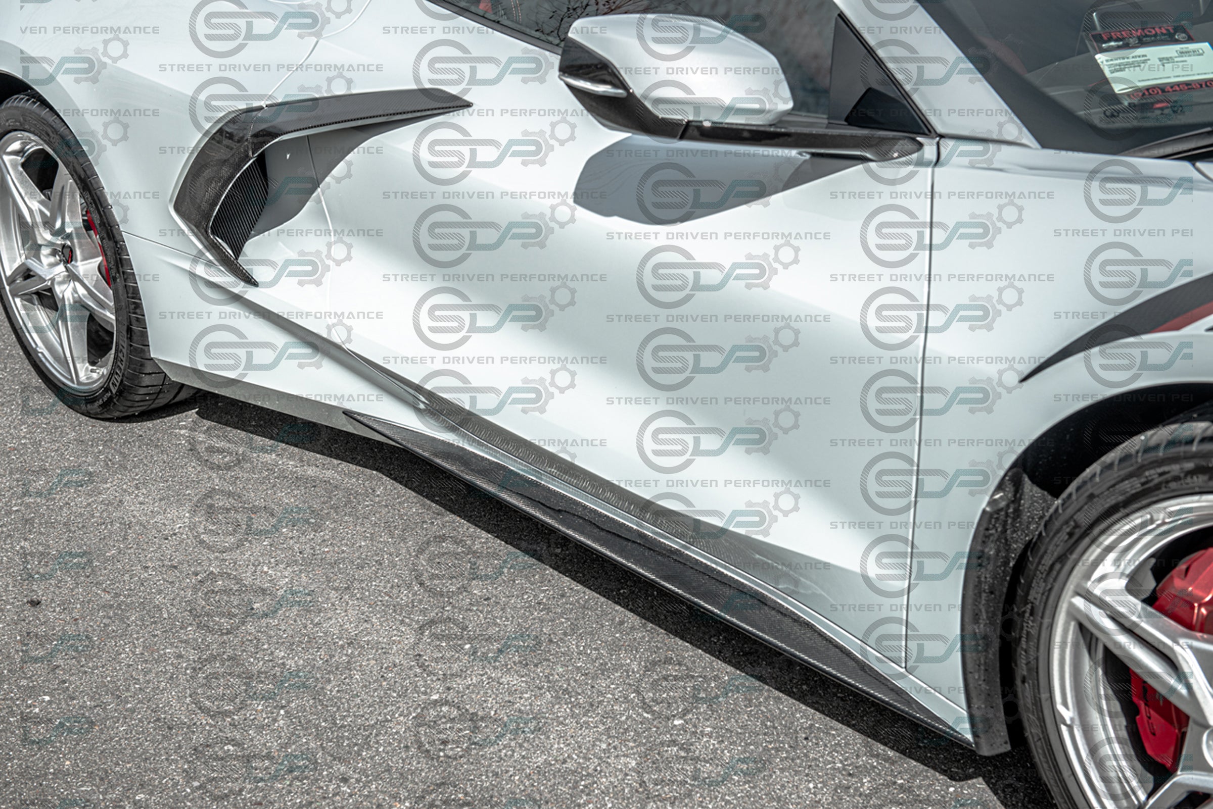 2020+ C8 Chevrolet Corvette Stingray & Z51 - "Z51 Style" Carbon Fiber Side Skirts Rocker Panel Ground Effects