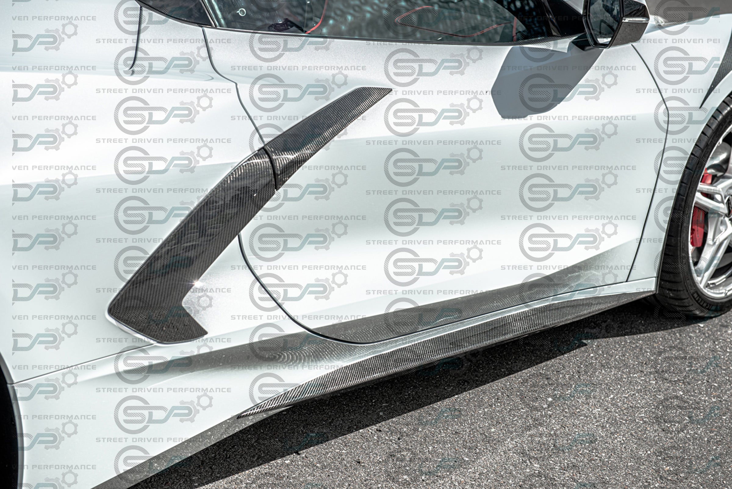 2020+ C8 Chevrolet Corvette Stingray & Z51 - "Z51 Style" Carbon Fiber Side Skirts Rocker Panel Ground Effects