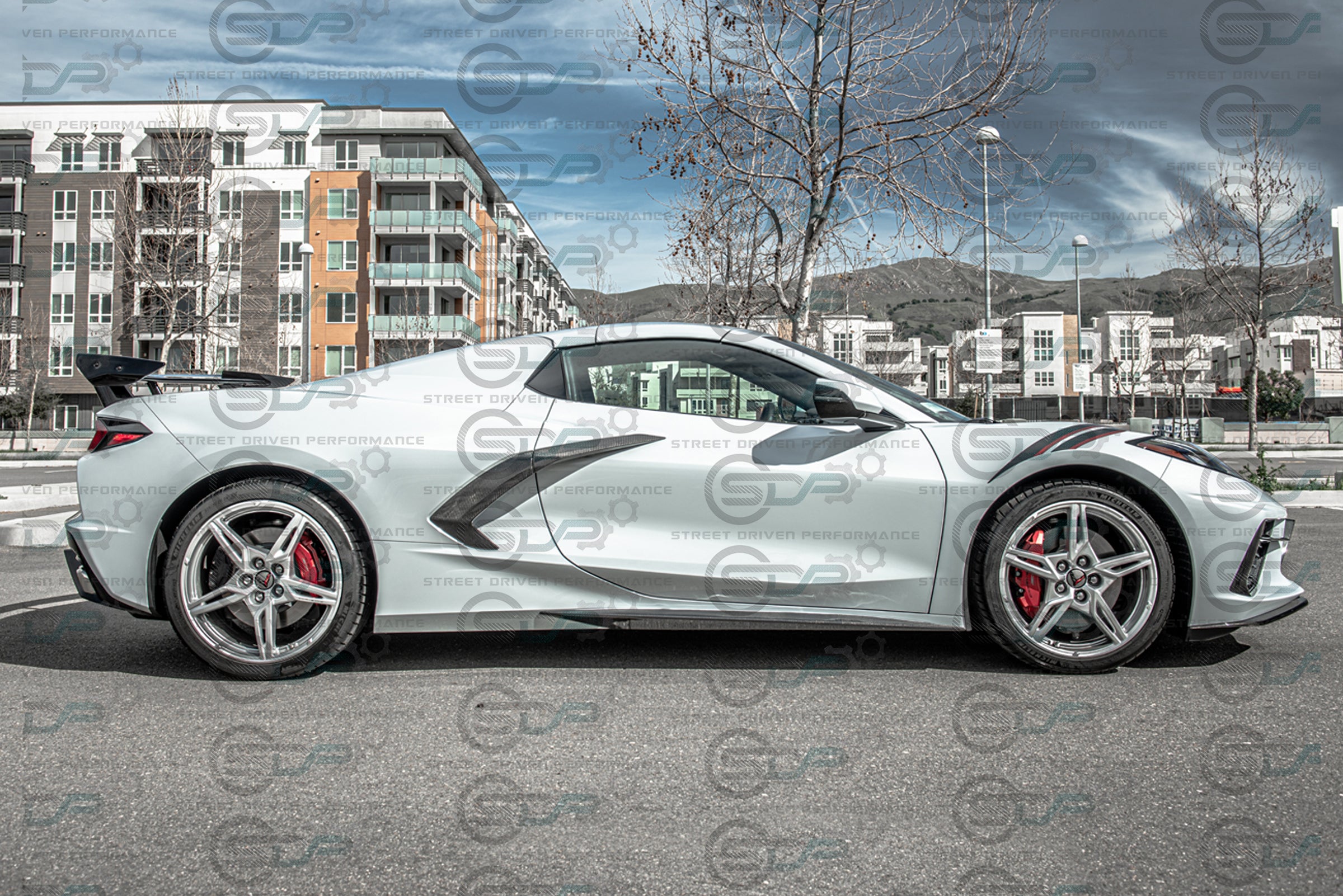 2020+ C8 Chevrolet Corvette Stingray & Z51 - "Z51 Style" Carbon Fiber Side Skirts Rocker Panel Ground Effects