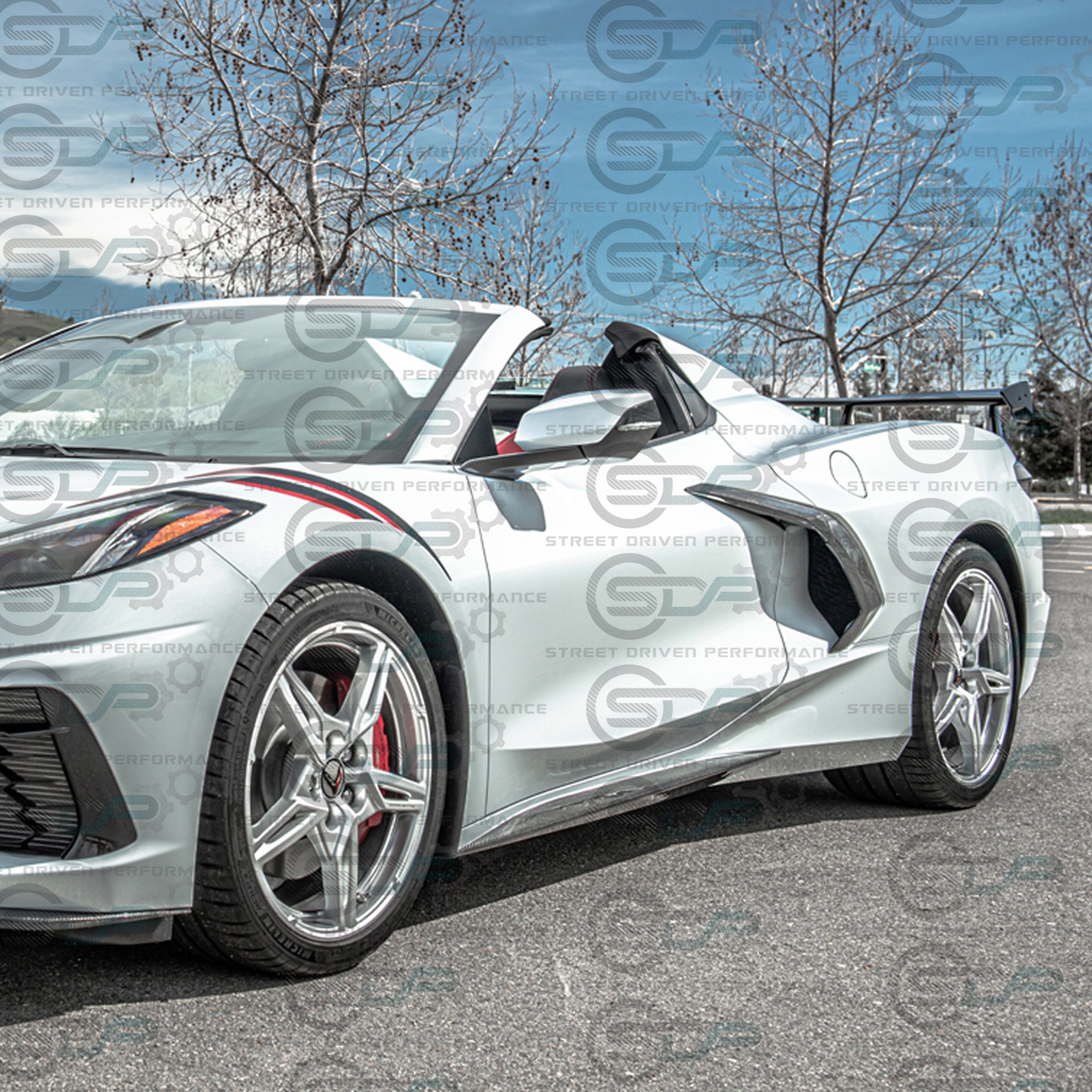 2020+ C8 Corvette - Carbon Fiber Side Door Handle Vent Trim Pair