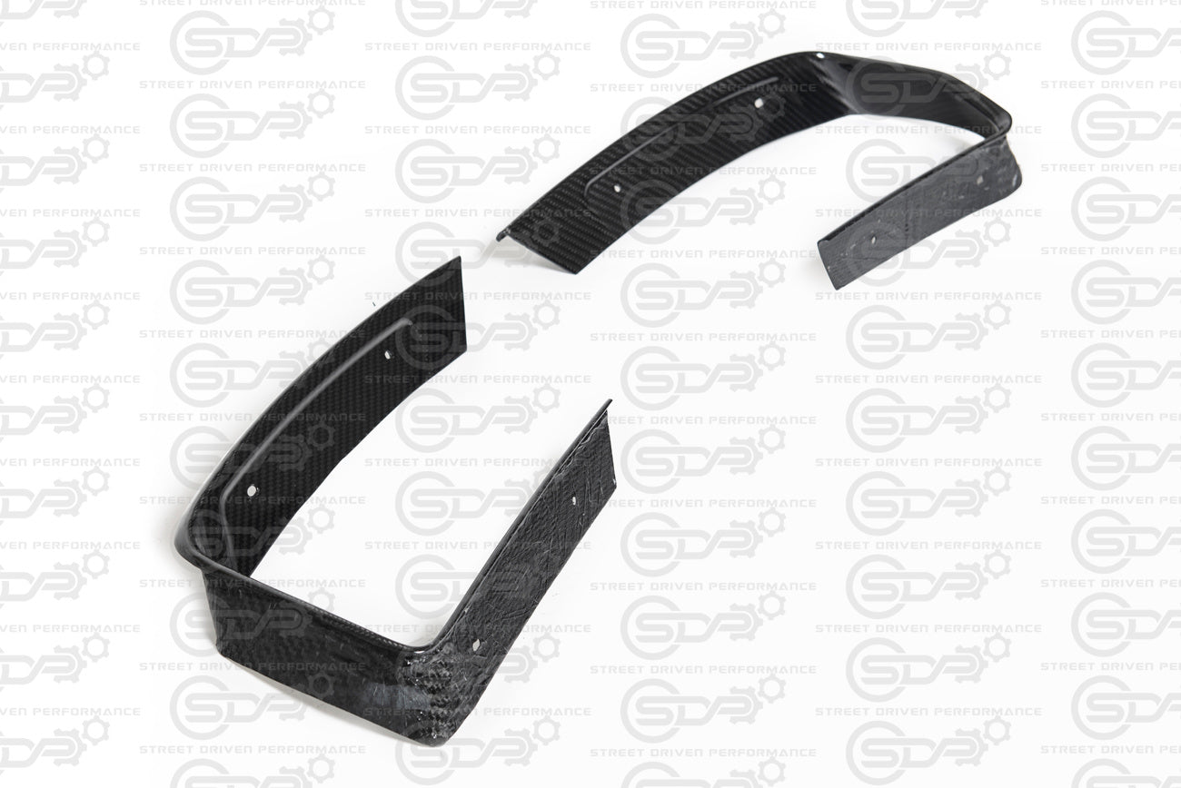 2020+ Corvette C8 GM Factory CARBON FIBER Rear Diffuser Exhaust Bezel Pair