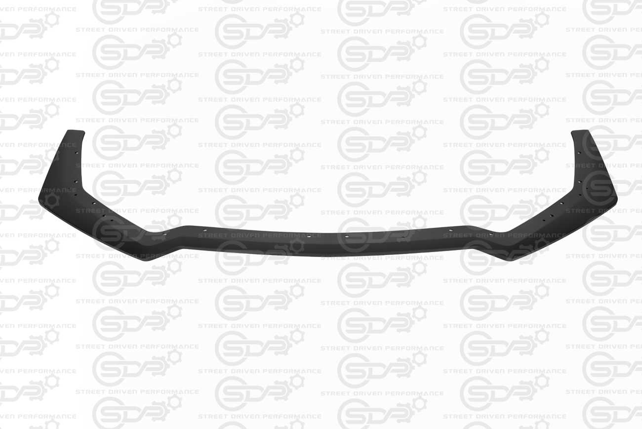 2018-2023 Ford Mustang Base | Track Style Matte Black Front Bumper Lip Splitter Ground Effects