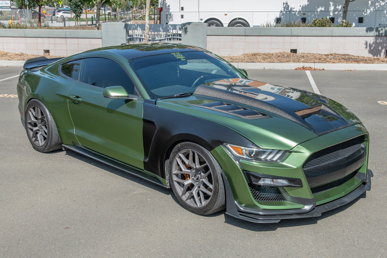 2015-2017 Ford Mustang | GT350 Style Matte Black Front Side Fenders