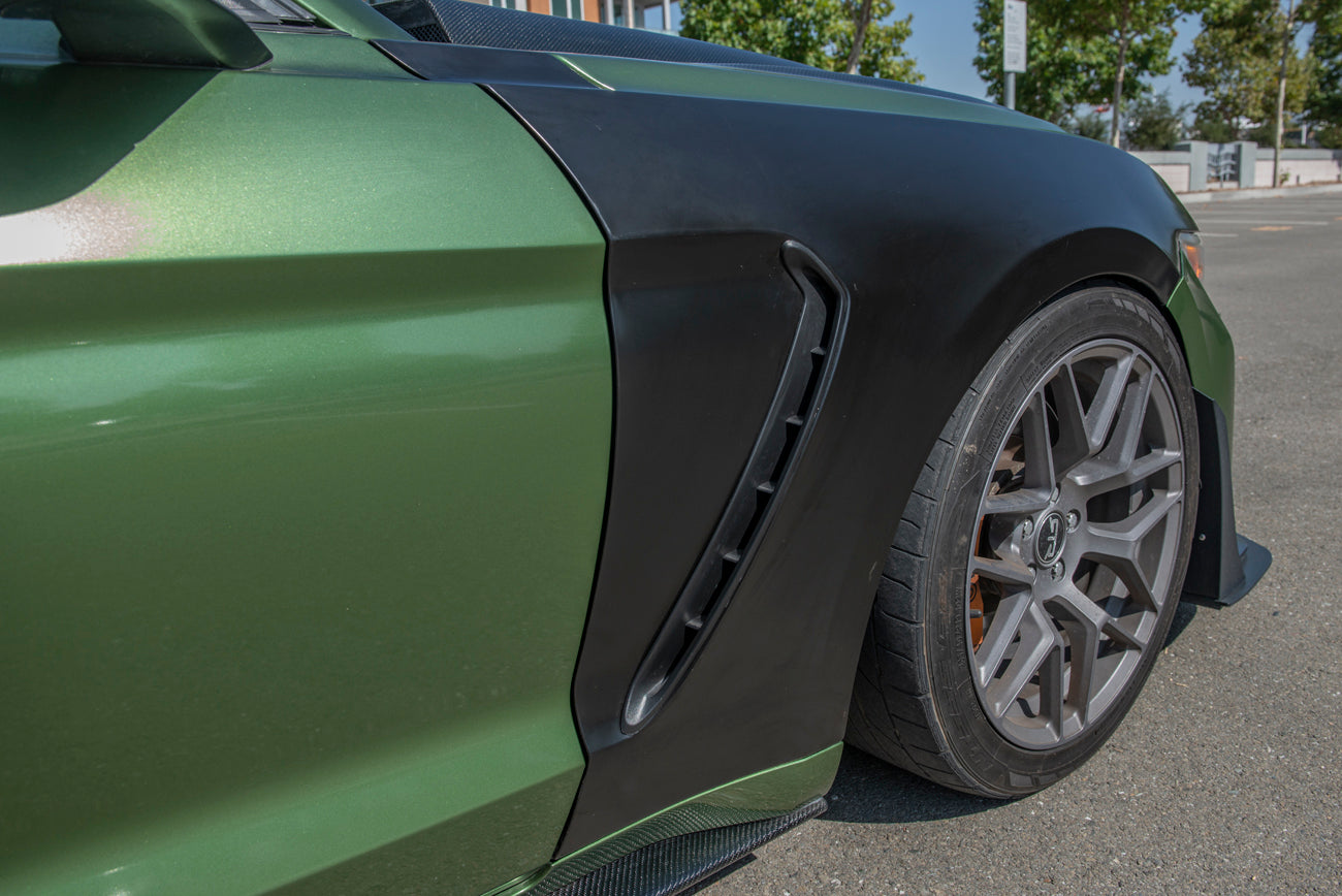 2015-2017 Ford Mustang | GT350 Style Matte Black Front Side Fenders