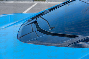 2020+ Corvette C8 GM Factory Style CARBON FIBER Rear Lower Window Trim