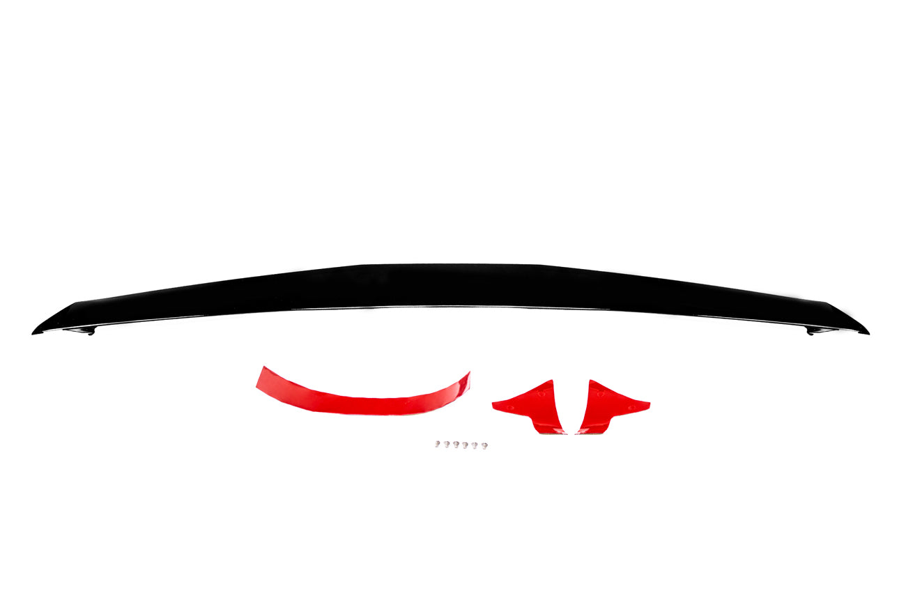 2020+ Corvette C8 Z51 Low Profile GLOSSY BLACK Rear Trunk Lid Wing Spoiler