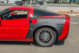 05-13 Corvette C6 ZR1 Style Matte Black Rear Side Wide Body Fenders