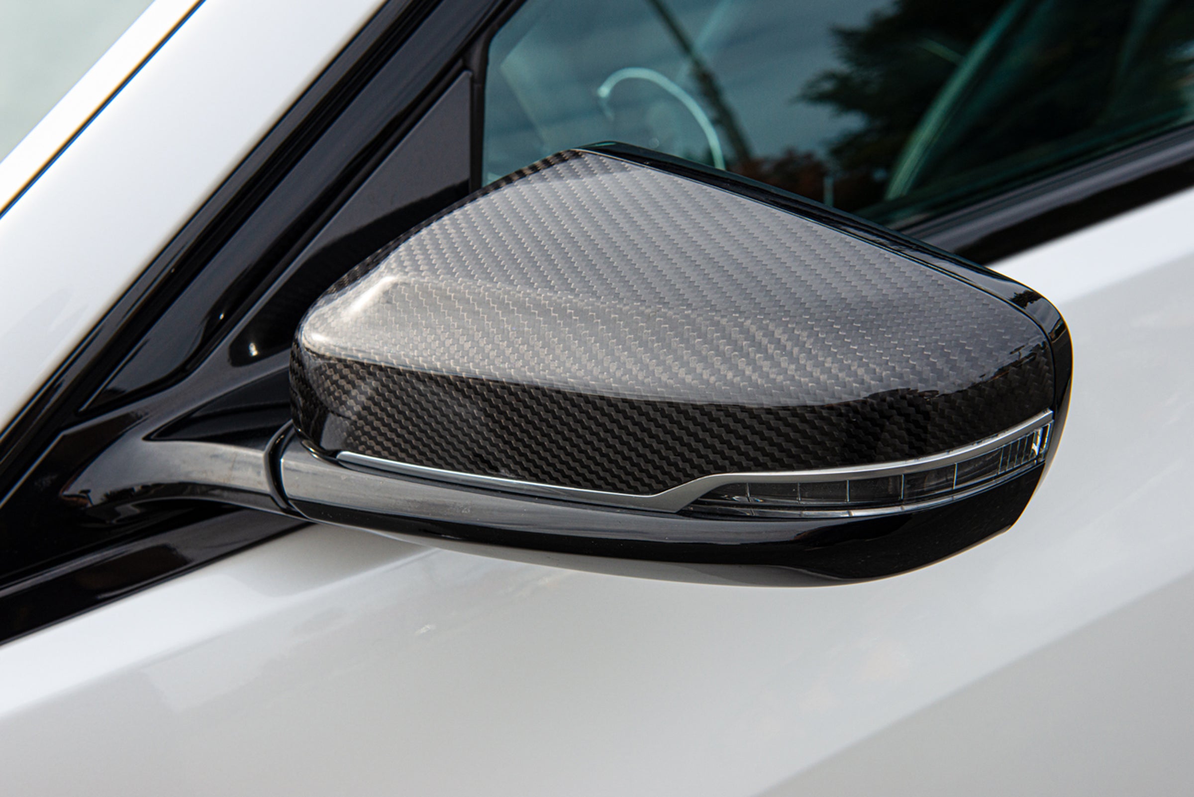 2016-2019 Cadillac CTS/ CTS-V V3 | Carbon Fiber Side Mirror Covers Replacement - All Models