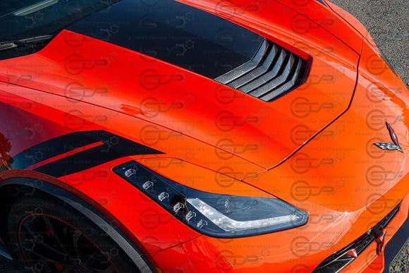 2014-2019 C7 Corvette - Carbon Fiber Hood Vent - Stingray / Grand Sport Style