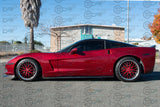 C6 Corvette - Base Model - ZR1 Conversion Side Skirts / Rocker Panels / Ground Effects with Mud Flaps
