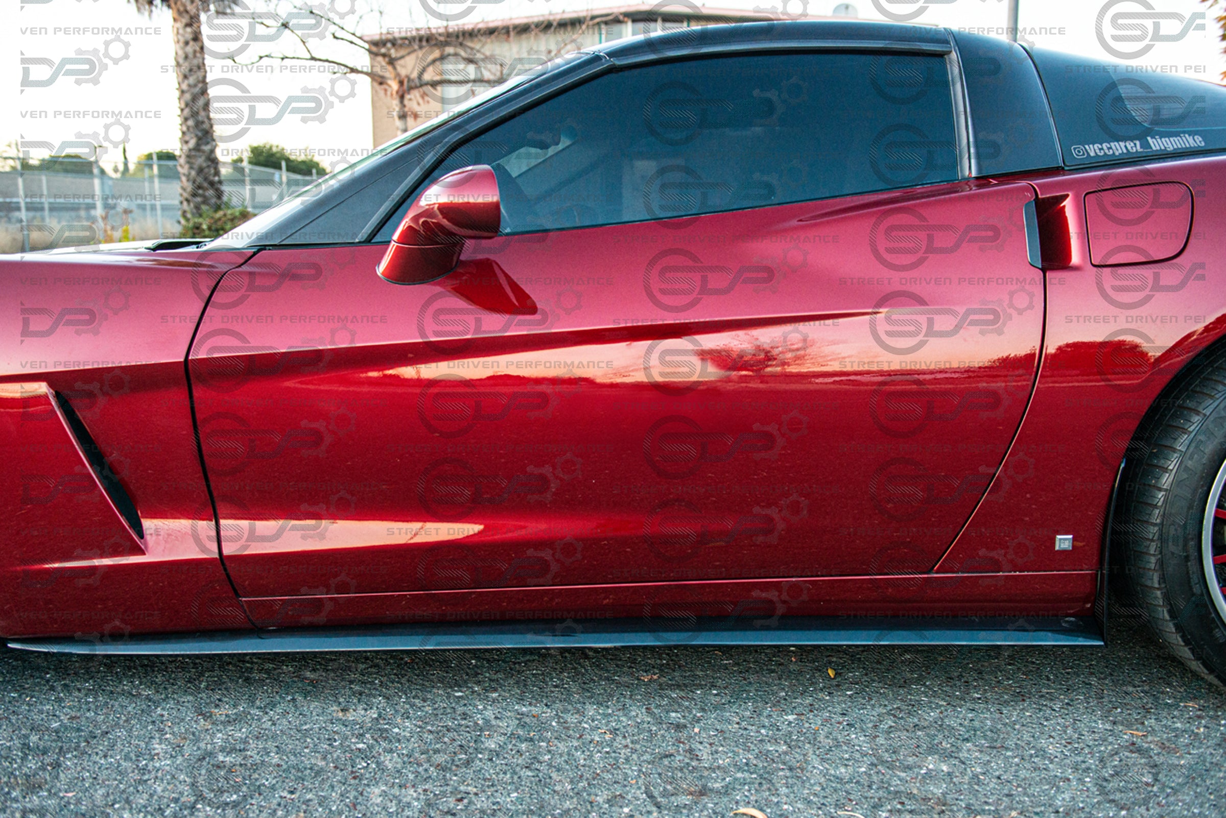 2005-2013 C6 Corvette - Base Model - ZR1 Conversion Side Skirts / Rocker Panels / Ground Effects with Mud Flaps