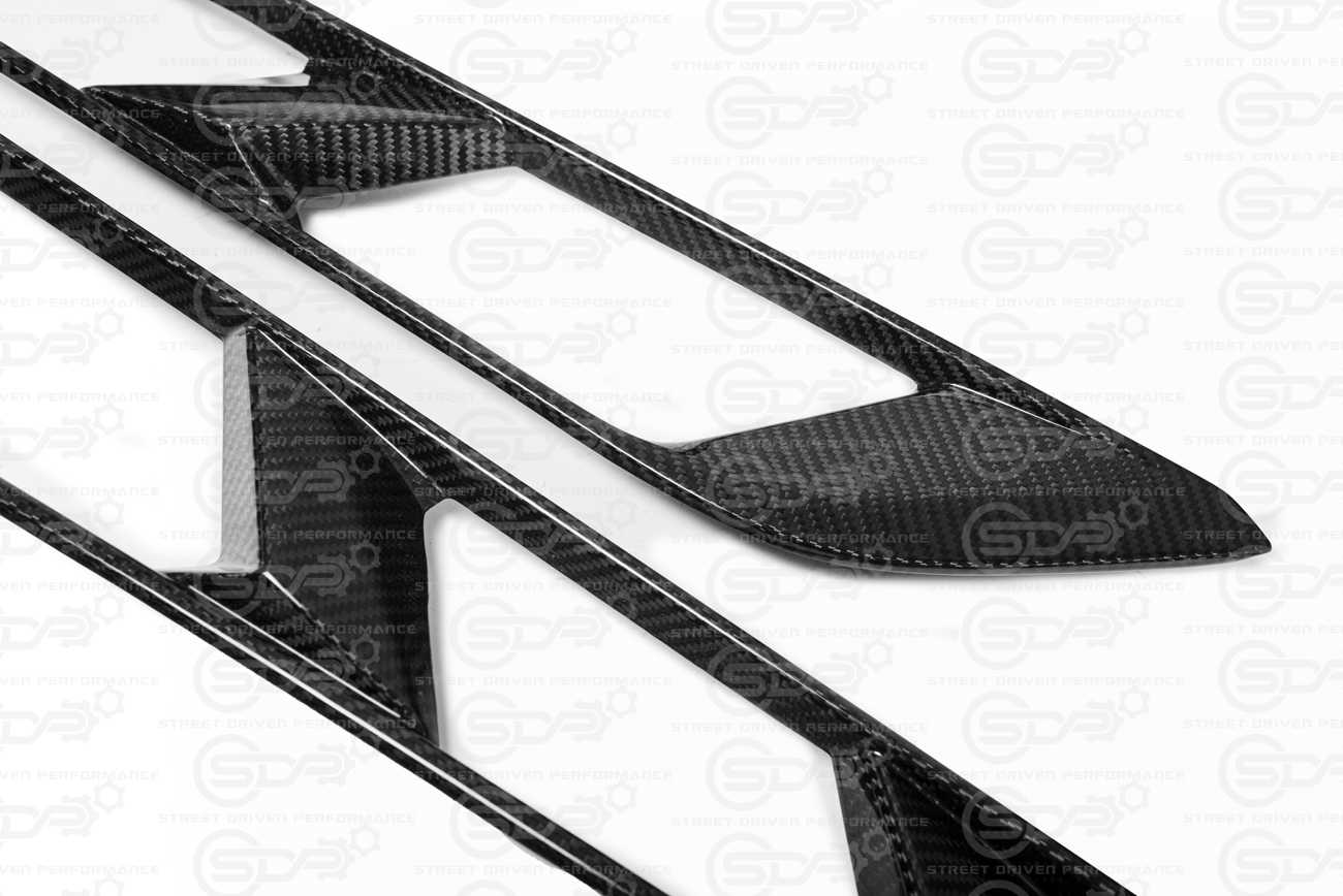 2020+ Corvette C8 Coupe | GM Factory Style CARBON FIBER Rear Hatch Vent Cover Set