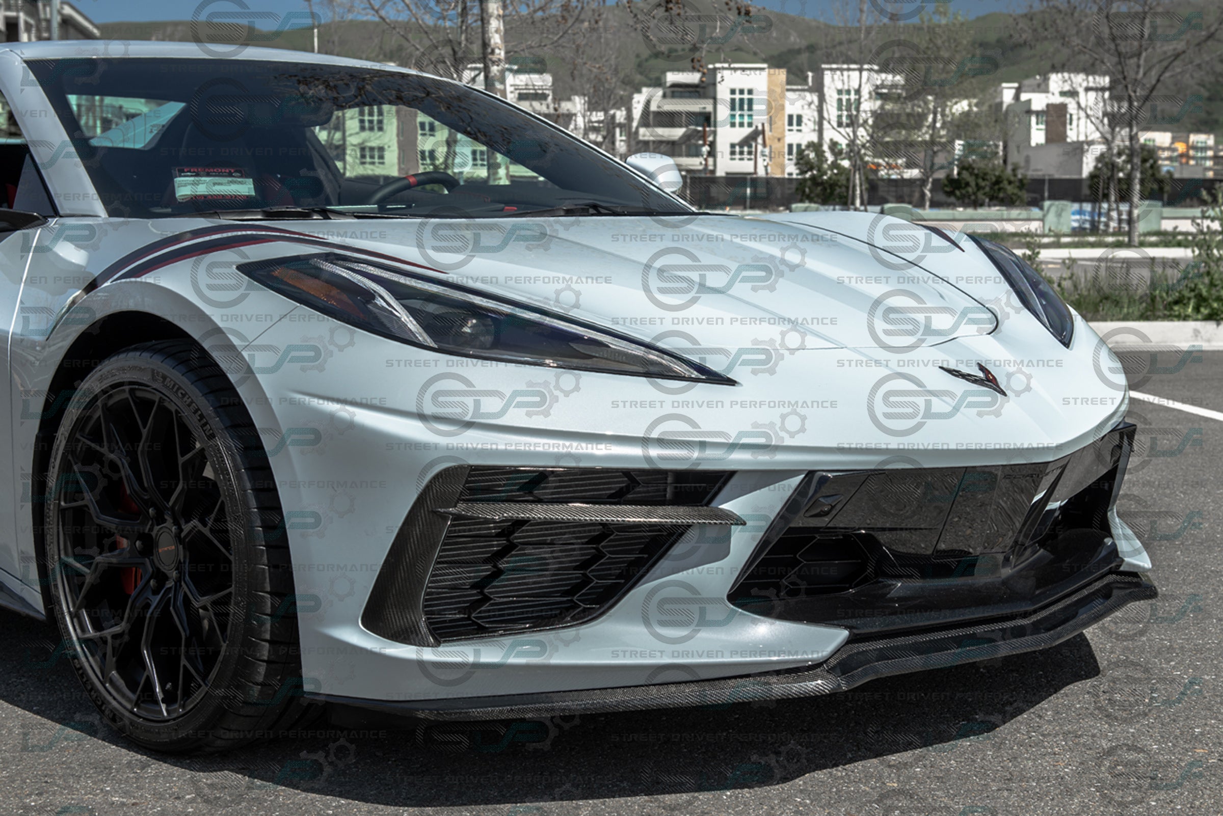 2020+ C8 Corvette - Carbon Fiber Front Grille Inserts (PAIR)