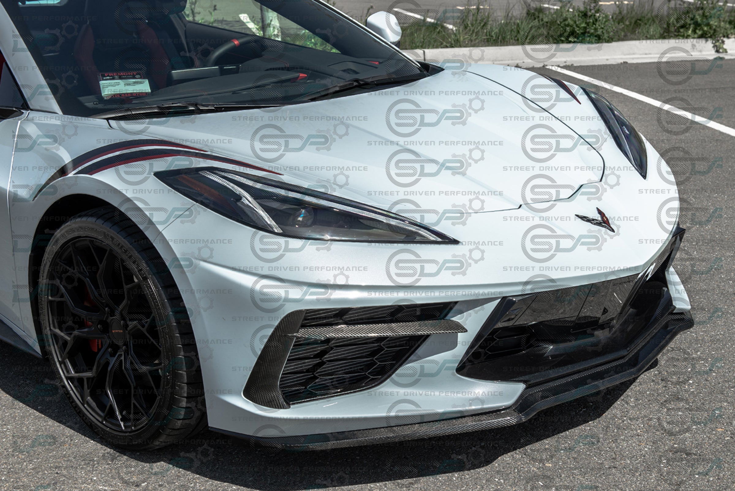 2020+ C8 Corvette - Carbon Fiber Front Grille Inserts (PAIR)