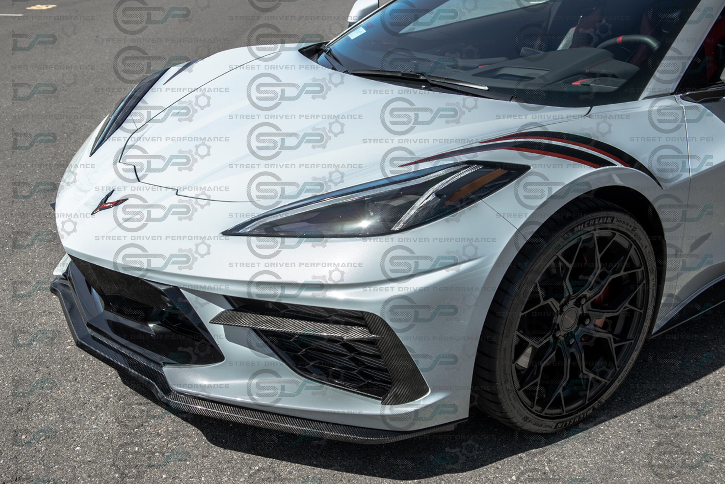 2020+ C8 Corvette - Carbon Fiber Front Grille Inserts (PAIR)