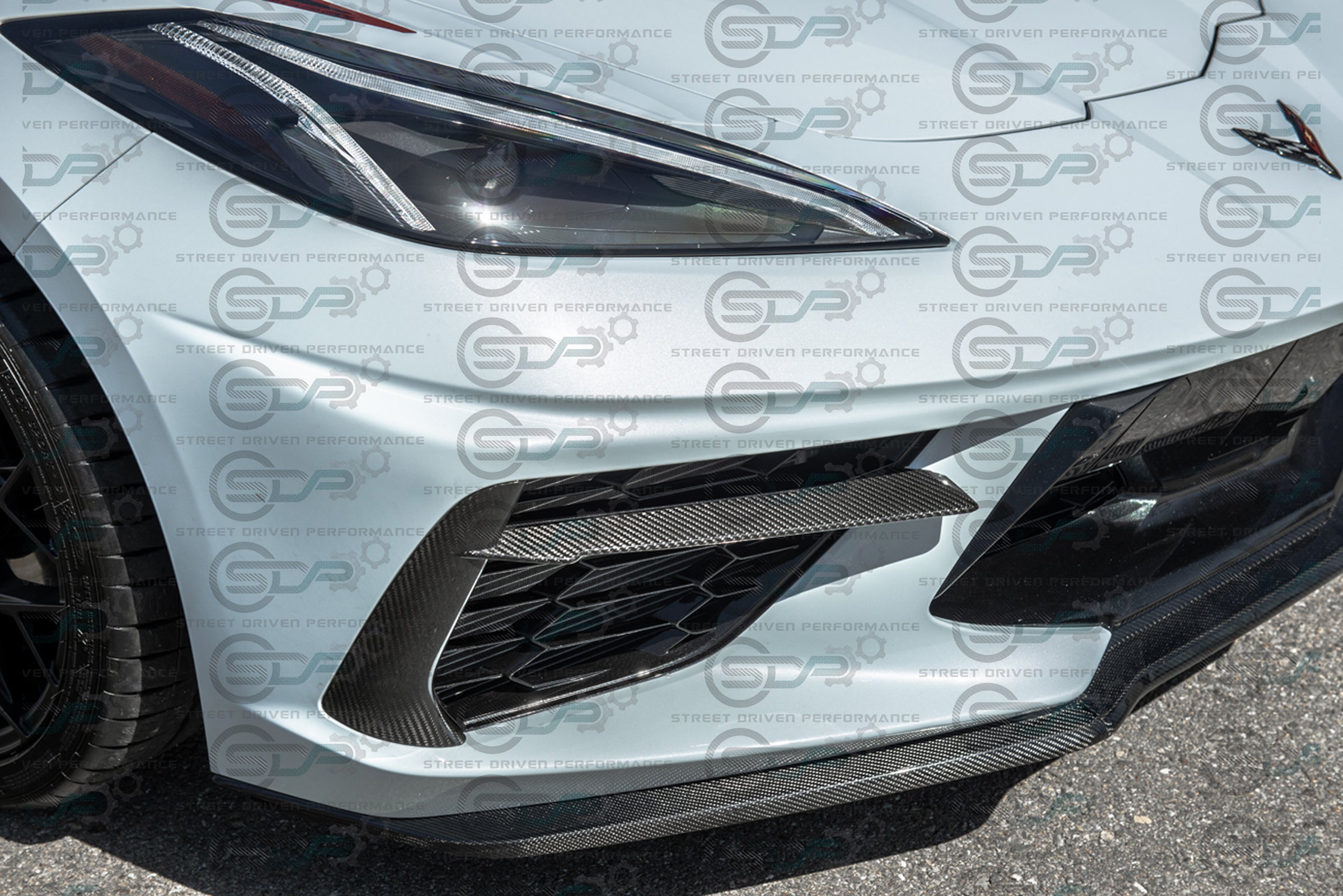 2020+ C8 Corvette - Carbon Fiber Front Grille Inserts (PAIR)