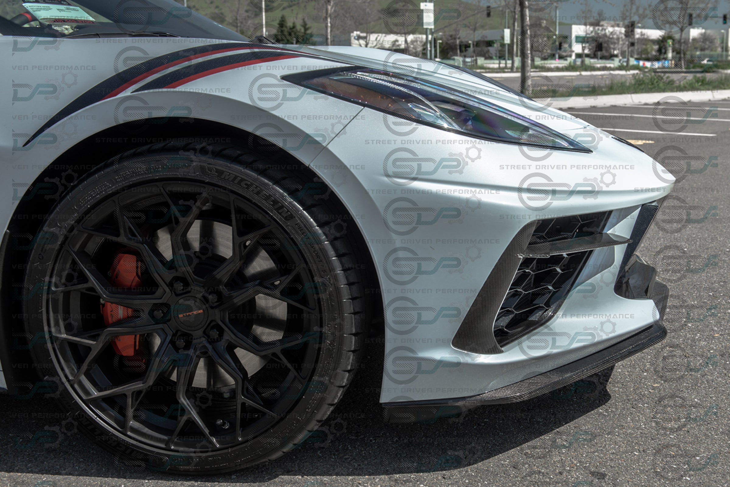 2020+ C8 Corvette - Carbon Fiber Front Grille Inserts (PAIR)