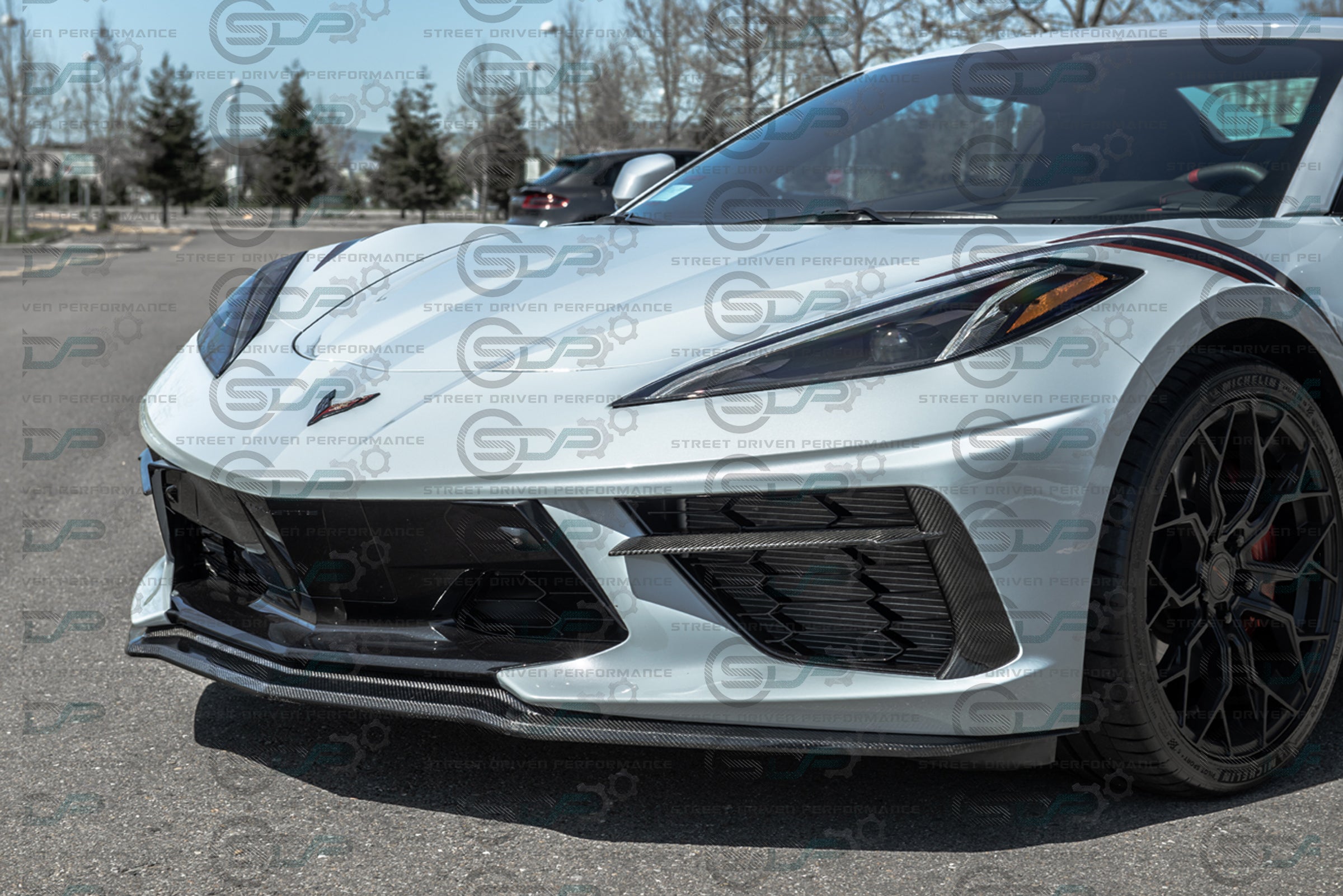 2020+ C8 Corvette - Carbon Fiber Front Grille Inserts (PAIR)