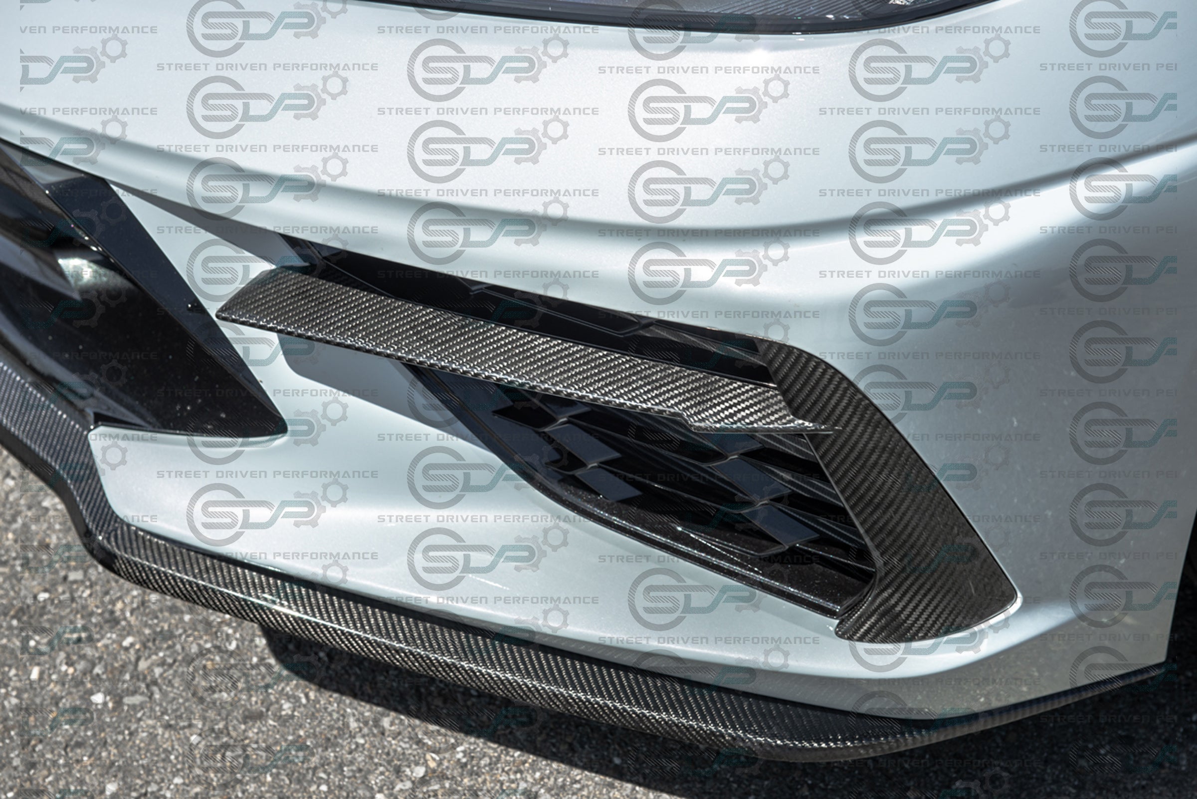 2020+ C8 Corvette - Carbon Fiber Front Grille Inserts (PAIR)