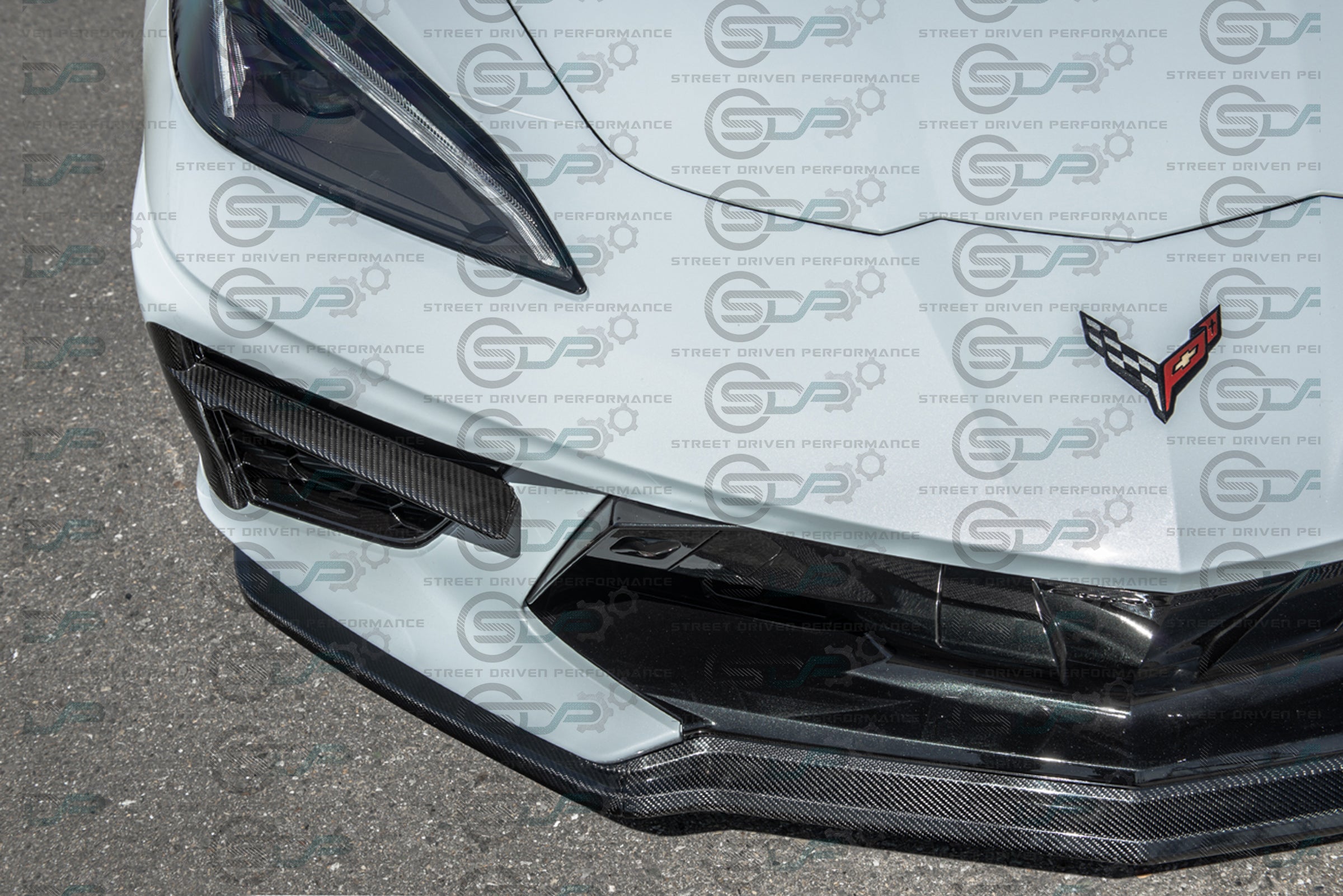 2020+ C8 Corvette - Carbon Fiber Front Grille Inserts (PAIR)