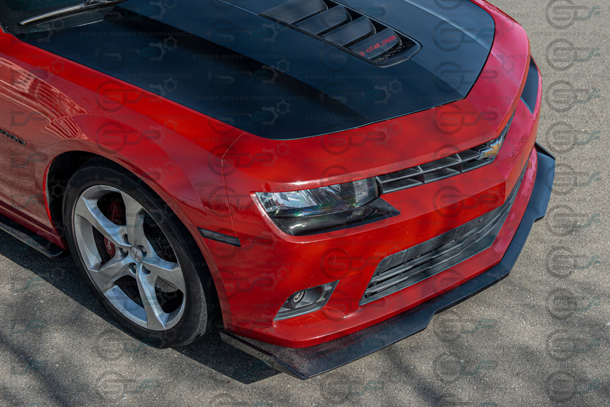 2014-2015 5th Gen Camaro - Carbon Fiber Front Splitter/Lip Ground Effects - "6th Gen ZL1 - 1LE Style Conversion" Package - for models
