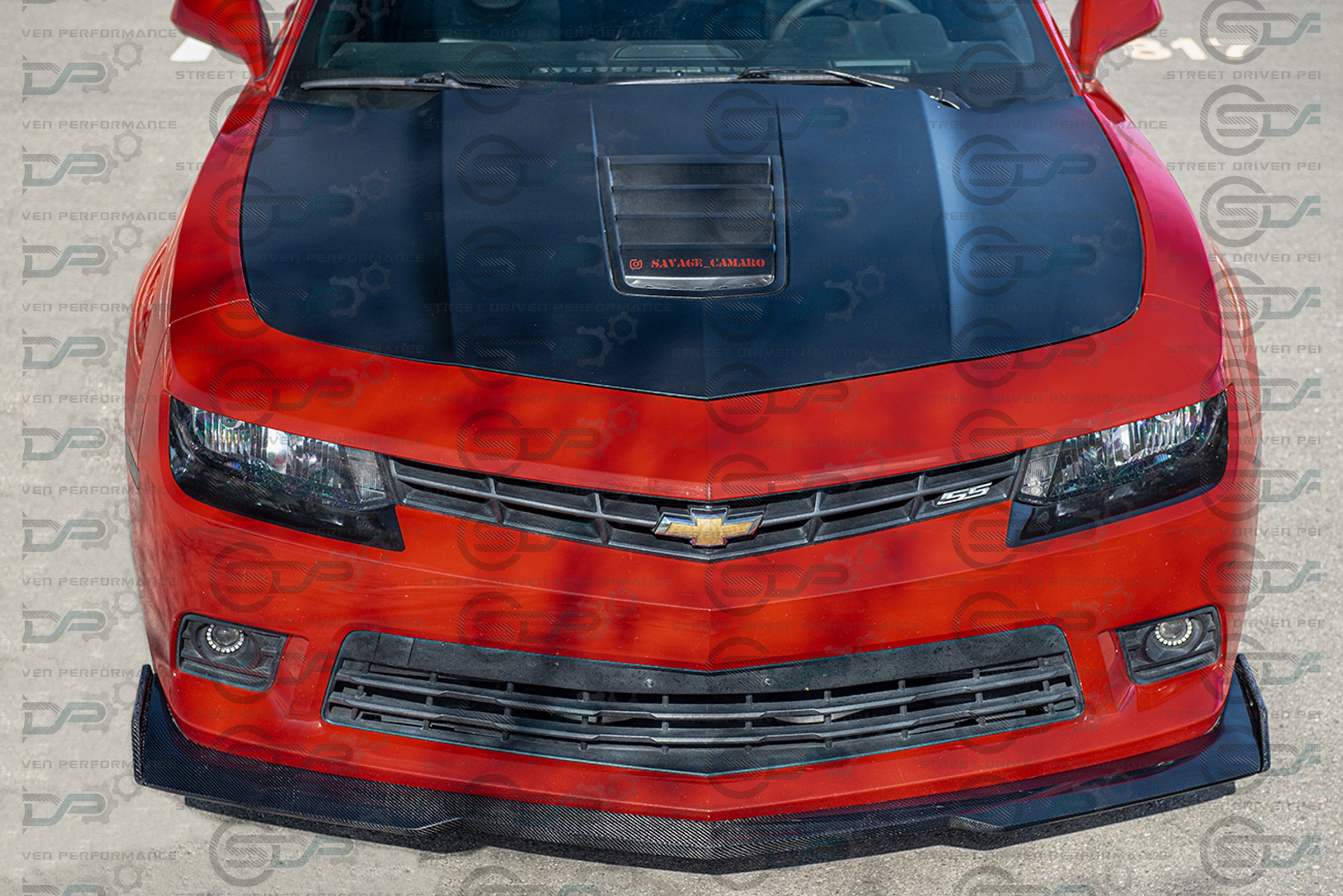 2014-2015 5th Gen Camaro - Carbon Fiber Front Splitter/Lip Ground Effects - "6th Gen ZL1 - 1LE Style Conversion" Package - for models