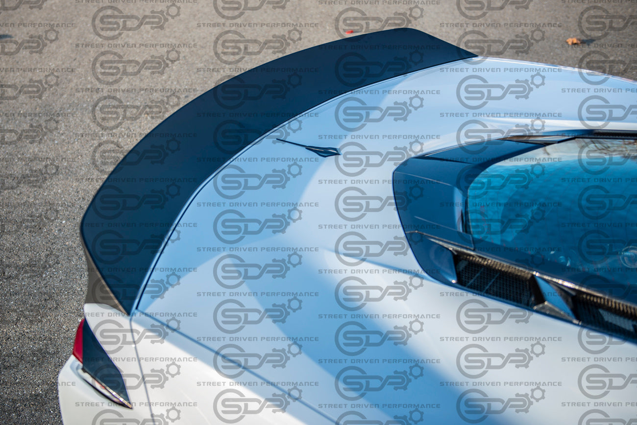 2020+ Corvette C8 Matte ABS Plastic Rear Lid Ducktail Wing Spoiler