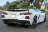 2020+ Corvette C8 Z51 Low Profile GLOSSY BLACK Rear Trunk Lid Wing Spoiler